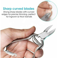 Ensemble de tondeuse podiatre robuste 5.5 ''pince à ongles à lame incurvée tête concave fichier noir Deb commode poignée de scalpel pour doigt