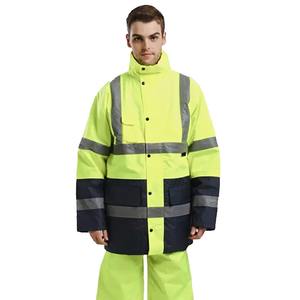 แจ็คเก็ตป้องกันความยาวถึงเข่าสะท้อนแสงสีส้มคุณภาพระดับพรีเมียม - Product Image 3