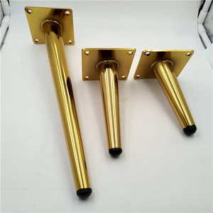 PKCT003-Industrial Modern Dining <b>Table</b> Furniture Legs 20cm High Stainless Steel Conical with Gold Plating for Hospital Use - Product Image 4