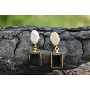 ต่างหูห่วงทองเหลืองประดับมุกเมีนาการีเคลือบด้านสีทอง ดีไซน์สวยงามแบบดั้งเดิม รุ่นล่าสุดปี 2025 สำหรับเด็กหญิงและสตรี - Product Image 5