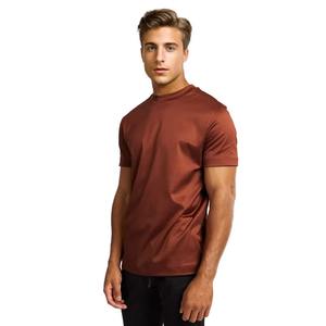 T-shirt pour homme en polyester/coton avec logo personnalisé, toile unie, confortable, séchage rapide, respirant, écologique, manches courtes - Product Image 1
