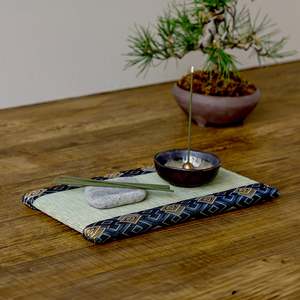 เสื่อทาทามิขนาดเล็ก ทำจากหญ้าอิกุสะแท้ - สีฟ้า - Product Image 2