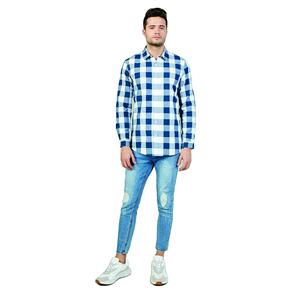 เสื้อเชิ้ตแขนยาวสำหรับผู้ชายทรงสลิมฟิตสุดหรูเสื้อเชิ้ตทำงานแขนยาวสำหรับผู้ชายแบบลำลองทางการทำจากผ้าฝ้าย - Product Image 1