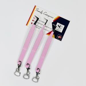 Pinzas Profesionales Somofy Enterprises de 90 Grados, Color Rosa, Acero Inoxidable, Puntas Suaves de 10 mm, Agarre Perfecto y Duradero para Extensión de Pestañas - Product Image 1