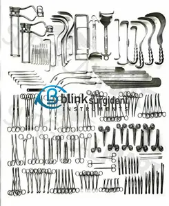 주요 개복술 세트 197 PC 수술 도구 수술 의료 복부 골드 독일 스텐 CE ISO 승인 핫 세일