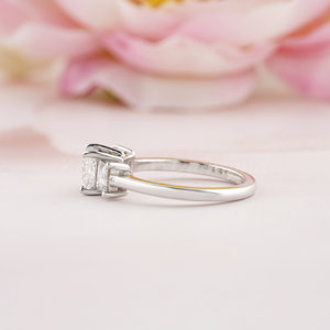 1.7CT Princess Cut Three Stone Eco-Friendly Lab Grown Diamond Engagement Wedding Ring for Her Party Proposal Gift - Product Image 3