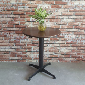 BCFBC04-Mesa de Centro Redonda de Hierro de Estilo Industrial, Mueble de Salón Hecho a Mano con Tapa de Madera de Caucho de Alta Calidad - Product Image 2