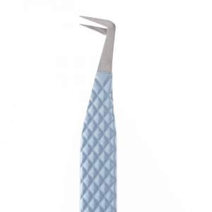 Pinzas de pestañas con revestimiento de Color profesional, pinzas de pestañas con agarre de diamante, pinzas de extensión de pestañas de volumen curvo de acero inoxidable - Product Image 2