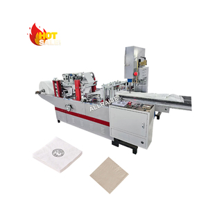 Khăn giấy vệ sinh khăn tay máy đóng gói 2 màu sắc in gấp cắt dập nổi đóng gói Khăn ăn Máy làm - Product Image 1