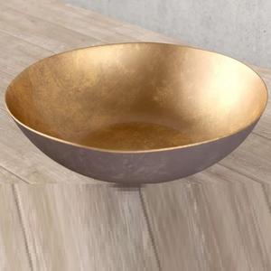 Ensemble de trois ventes d'usine de dîner d'hôtel bol de service de fruits décoratif fini en or décoration de table ustensiles de cuisine - Product Image 6