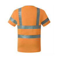 Vêtements de sécurité à manches courtes haute visibilité T-shirts réfléchissants avec impression de couleur unie et chemise de sécurité avec logo personnalisé