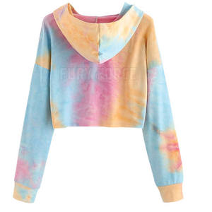 Personalizar su propio diseño Mujeres Crop Top Sudaderas con capucha Tallas grandes Superventas Mujeres Crop Top Sudaderas con capucha - Product Image 2