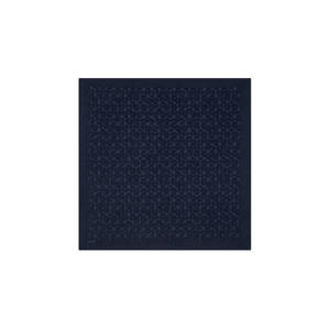 Écharpe carrée en polyester bleu marine avec motif géométrique - Product Image 1