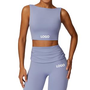 Casual de secado rápido transpirable de las mujeres Slim Fitness deporte logotipo personalizado ropa de entrenamiento deporte de alta calidad Yoga Tops para mujeres al por mayor - Product Image 3