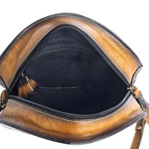 กระเป๋าสะพายหนังแท้สำหรับผู้หญิงทำมือคุณภาพระดับพรีเมียมสไตล์แฟชั่นตะวันตกคอลเลกชันใหม่กระเป๋าผ้าห่มอานม้าทำด้วยมือ - Product Image 4