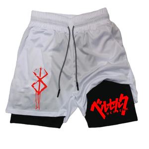 Short de compression d'entraînement 2 en 1 pour hommes Short de course et d'entraînement avec poches pour téléphone Athletic Quick Dry Activewear - Product Image 2