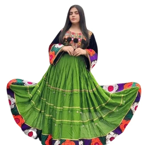 Vestido Étnico Afgano Kuchi Hecho a Mano, Vestido Tradicional Bordado para Mujer, Vestido Afgano Largo Multicolor, Vestido Kuchi Pushtu Afgano - Product Image 5