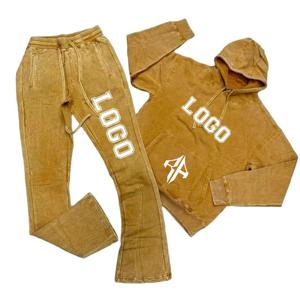 ชุดวอร์มผ้าคอตตอนพิมพ์ลายสกรีนทำจากผ้าไหมแอตแลนติควัสดุผ้าฝ้าย100% สีพื้นคุณภาพสูงสำหรับทุกเพศ - Product Image 4