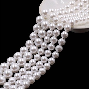 Prix de gros de perles de pierre naturelle colorées de haute qualité perles de coquille de verre perles de verre ivoire en vrac pour la fabrication de chapelet - Product Image 2