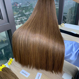 Venta al por mayor mejor precio 100% virgen vietnamita cutícula alineada recto extensiones de cabello crudo de alta calidad doble dibujado extremos del cabello - Product Image 1