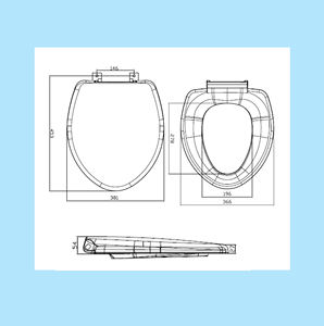 Asiento de inodoro antigolpes con logotipo personalizado Asiento de inodoro de estilo moderno alargado para uso en el baño - Product Image 3