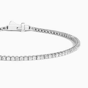 Pulsera de Diamantes Cultivados en Laboratorio, 1.40 Quilates, Oro Blanco de 10K, Certificado IGI, Joyería Fina Clásica para Mujer, Regalo - Product Image 3