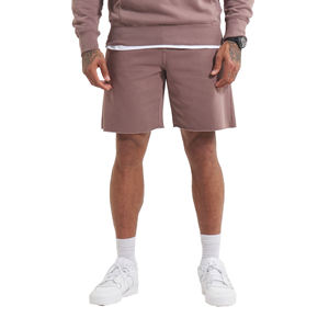 Shorts de survêtement décontractés pour hommes 100% coton, confortables, de haute qualité, respirants, séchage rapide, taille mi-haute, fermeture à cordon, tricot uni - Product Image 1