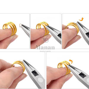 DIY Professional Stainless Steel Jewelry Pliers Set for <b>Beading</b> Wirework Craft Tools - Product Image 5