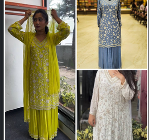 Vente chaude indien pakistanais femmes perroquet couleur Faux Georgette Top Palazzo Dupatta pour les fêtes de mariage pour les Occasions - Product Image 6