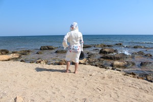 Factory Sale <b>Beach</b> <b>Turkish</b> <b>Towel</b> Soft Muslin Fabric Bathrobe and Hat Set Size Options for Pool Spa Gym Use Cotton Washable - Product Image 6