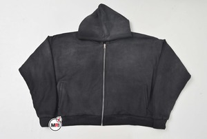 Sweat à capuche streetwear personnalisé de haute qualité, sweat à capuche zippé vintage en coton polaire vierge, délavé au soleil et à l'acide pour hommes - Product Image 5