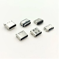 16PIN USB 3,1 Tipo C Conector de ángulo recto para PCB Electronics SMT 5A Corriente nominal