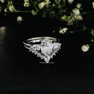 Bague de fiançailles en or massif 14K 1.25 ct ovale avec diamant Moissanite solitaire, bague en diamant solitaire Moissanite de taille ovale - Product Image 1