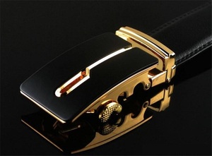 Cinturón de cuero genuino de moda de lujo para hombres, traje de negocios informal personalizable con hebilla personalizada ajustable - Product Image 2