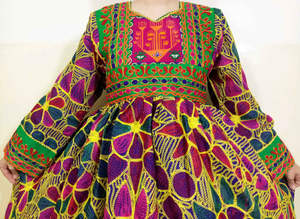 อัฟกัน Kuchi ชุดกระโปรงผู้หญิง,ชุดอัฟกานิสถาน Eid งานแต่งงาน Salwar Kameez Shalwar อินเดียปากีสถาน - Product Image 4