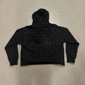 Sudadera con Capucha de Algodón de Alta Calidad, Corte Regular, Color Sólido, para Hombre, con Logotipo Personalizado, Laminado con Pedrería, Secado Rápido, Transpirable, para Invierno - Product Image 6