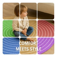 Tapis en jute tressé fait main LMC GLOBAL, rond, naturel, écologique, durable, pour la maison, personnalisable, prêt à l'exportation