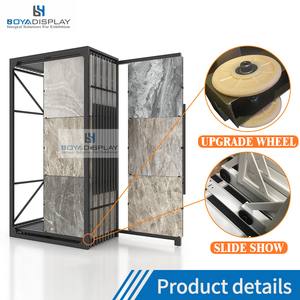 Nhà máy sản xuất hiện đại kéo-đẩy điều chỉnh tùy chỉnh khung đá cẩm thạch Granite Mosaic slab trượt gốm sứ hiển thị gạch đứng - Product Image 4