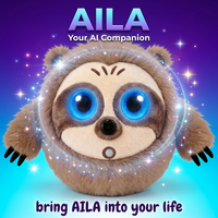 CADOTHY GPT Compagnon en peluche IA intégré avec AILA, yeux émotionnels LED et assistant vocal pour l'accompagnement et la lutte contre l'isolement