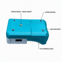 Boîtier inférieur en plastique ABS TPE surmoulé pour niveau laser 12 lignes, moulage par injection en deux parties, coque de remplacement