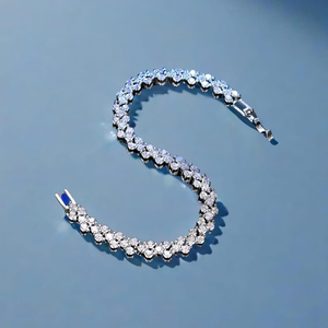 Bracelet de Tennis de Style de luxe moissanite diamant Bracelet de tennis coupe fantaisie bijoux fins Bracelet de Tennis en diamant pour cadeau - Product Image 5