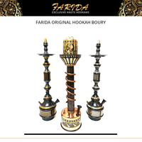 Chicha de luxe de conception moderne de haute qualité, unique, Farida originale, fabriquée à la main en laiton égyptien, finition laquée, courbée