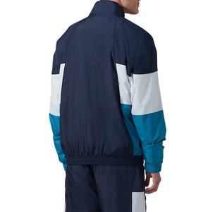 Streetwear personnalisé coupe-vent à fermeture éclair pour hommes toile de coton col montant veste anorak à blocs de couleur poche à rabat doublure en lin - Product Image 2