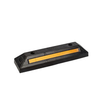 Wesure Safety Stoppeurs de roues robustes en caoutchouc jaune et noir 550x150x100mm Modèle S3112 pour garage et stationnement, sac tissé