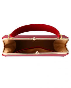 Femmes 2025 haute qualité en cuir de vachette véritable sac à main sac décontracté doux rouge cadre fermeture grande capacité couleurs personnalisées Logo - Product Image 3