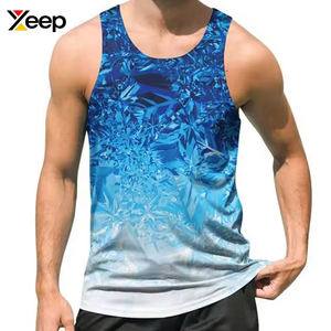 Camiseta Deportiva de Punto Casual para Hombre, de Alta Calidad, MOQ Bajo, Corte Ajustado, Sin Mangas, 100% Algodón, Transpirable, de Secado Rápido, Servicio Personalizado OEM - Product Image 1