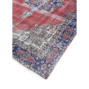 Alfombra Vintage de Lana 9x12, Anudada a Mano, con Diseño de Medallón Rojo y Naranja, Rectangular, Abstracta, para Pasillo, Entrada, Sala de Estar - Product Image 2