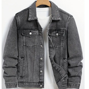 Chaqueta Vaquera Desgastada de Moda para Hombre al por Mayor, Personalizada con Parches y Logotipo, de Alta Calidad a Bajo Precio - Product Image 1