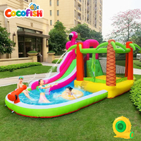 Castillo Inflable Cocofish Flamingo, Parque Acuático Infantil para Interiores y Exteriores, Brincolín Inflable Comercial