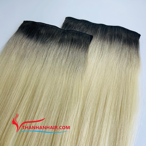 Extensión de cabello humano crudo 100% de alta calidad, Color negro ondulado Natural, ventas de verano, estilo ondulado de trama de Vietnam con Clip - Product Image 4